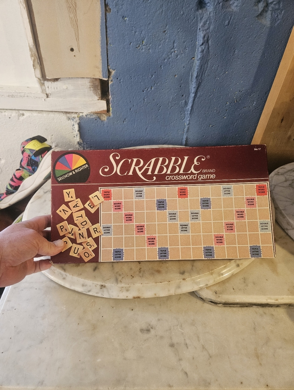 Scrabble Crossword Game by Selchow & Righter Vintage Complete 1982